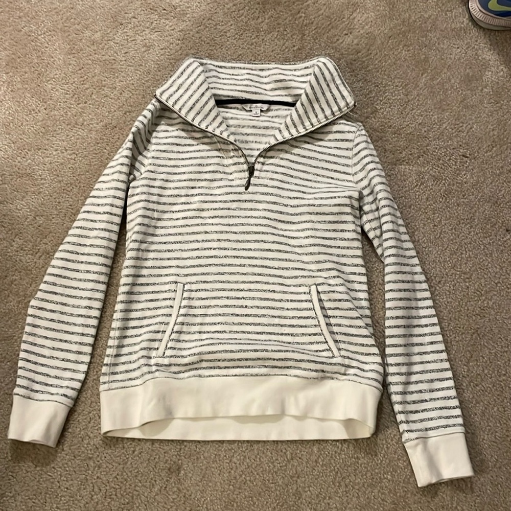 LL Bean Signature Nautical Preppy Striped Pullover